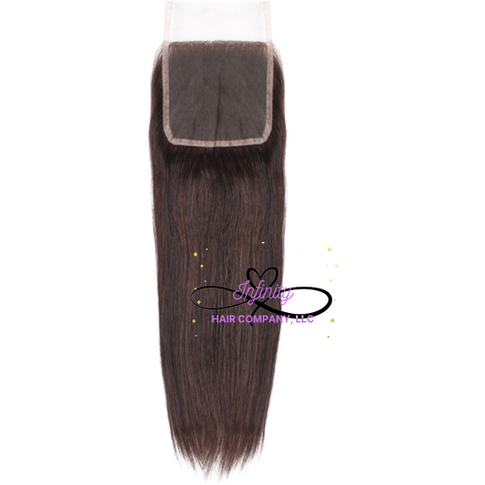 Dark Brown Straight Closure 4x4