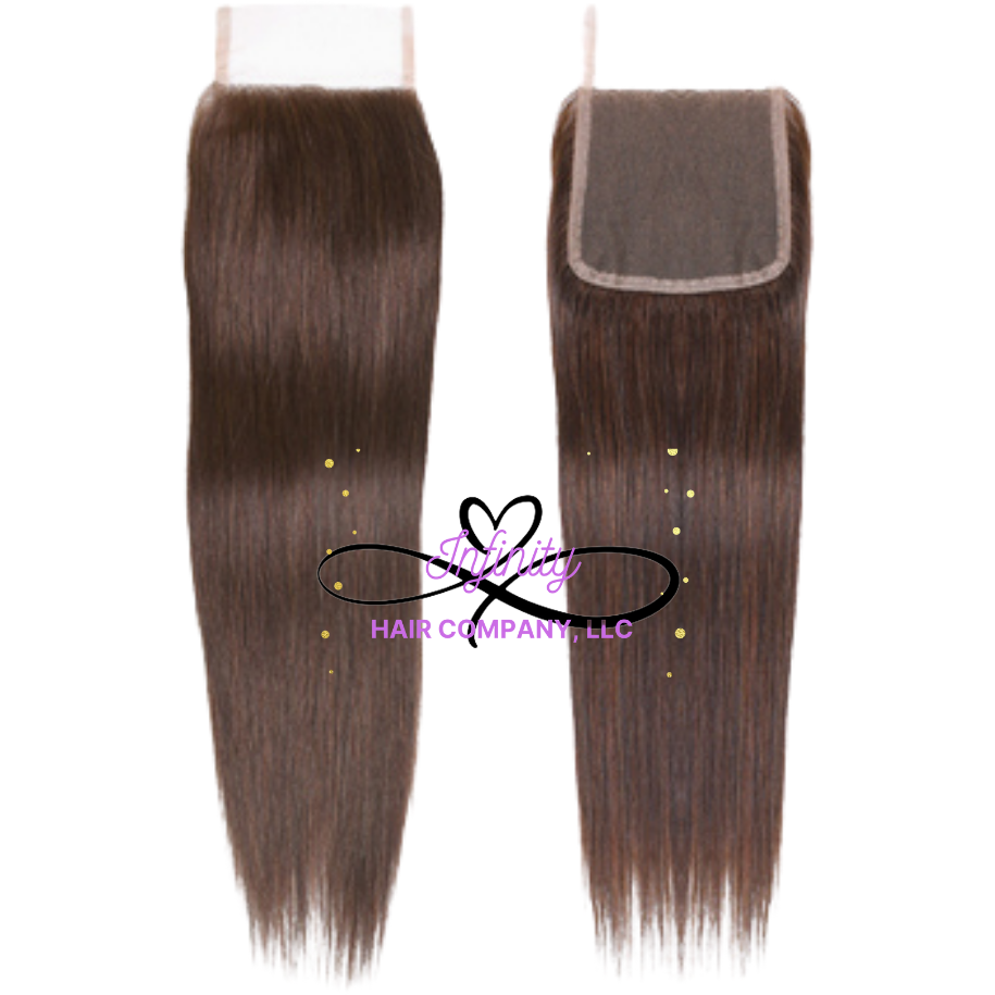 Light Brown Straight Closure 4x4
