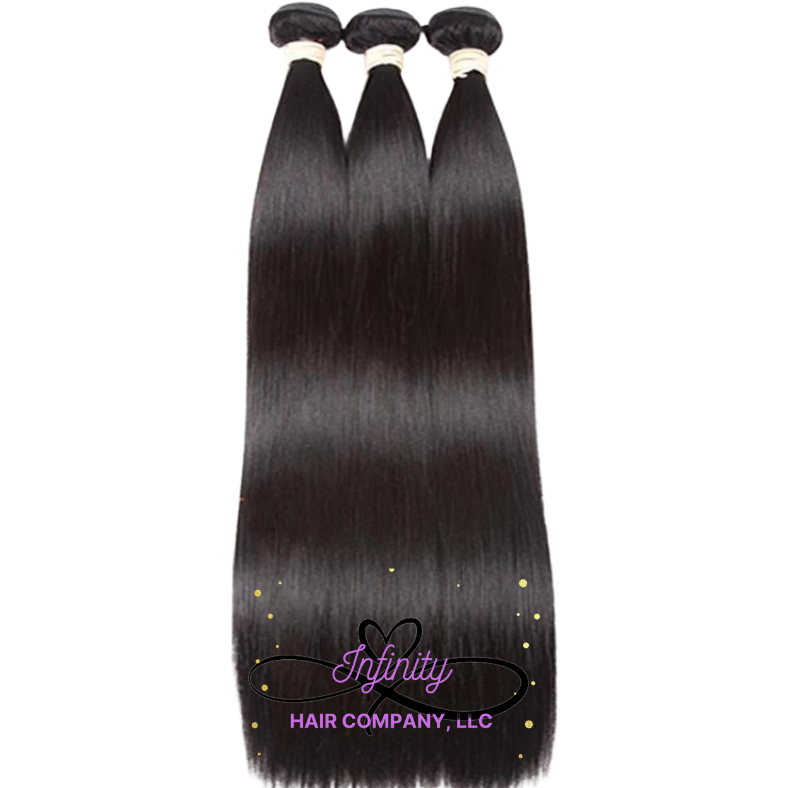 Brazilian Straight 3/4 Bundle Picks Natural Dark