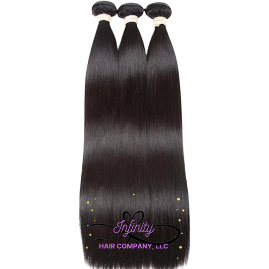 Brazilian Straight 3/4 Bundle Picks Natural Dark